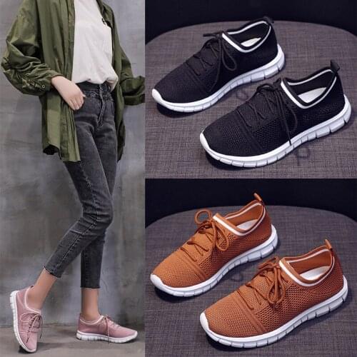 Women Casual Shoes Fashion Breathable Walking Mesh Flat Shoes Woman White Sneakers Women Tenis Feminino Female Shoes Size 36-43