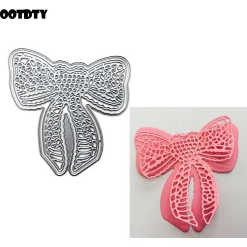Double Bow Metal Cutting Dies Stencil Scrapbooking DIY Album Stamp Paper Cards Embossing Decor Craft Art New Dies for 2020