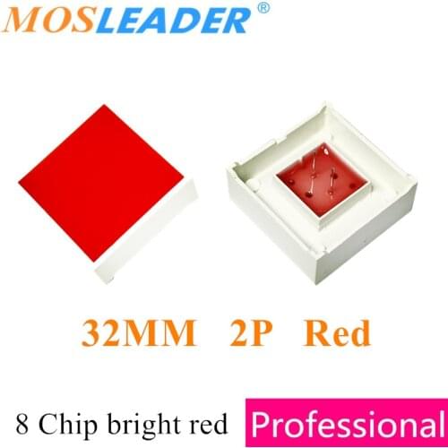 Mosleader 100pcs Red 32mm Flat tube display 32x32 Square Display Indicator led For Game player recreational machine led display
