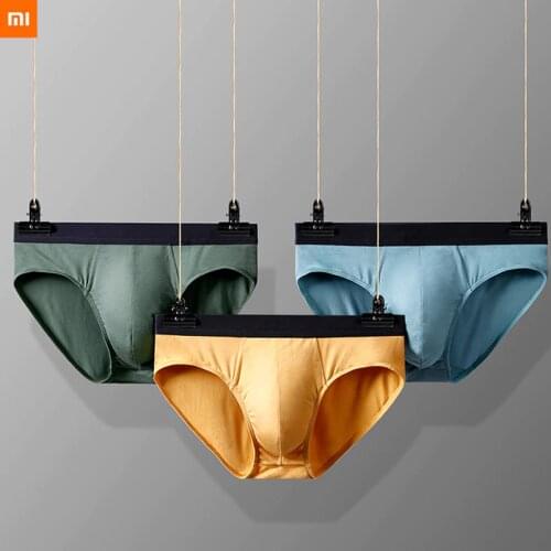 New xiaomi youpin breathable mens shorts head High elasticity Antibacterial cool 60S modal mens briefs seamless underwear