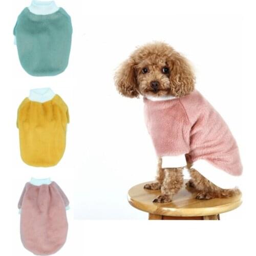 Pet Clothes Autumn&Winter Warm Leisure Teddy French Bulldog Dog Clothing Thick Mink Fur Puppy Clothes Dog Coats for Small Dogs