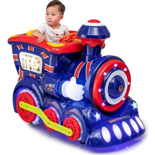Factory Wholesale Cheap Price Arcade Games Rocking Swing Machine Amusement Shopping Mall Token Coin Operated Train Kiddie Rides