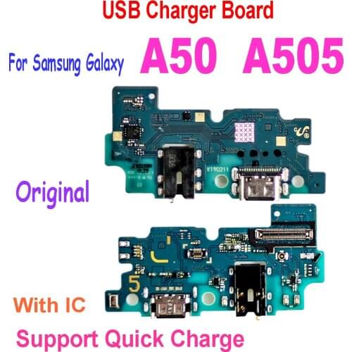 Original Charging Port For Samsung Galaxy A50 SM-A505FN/DS A505F/DS A505 USB Charge Dock Connector Board Flex Cable