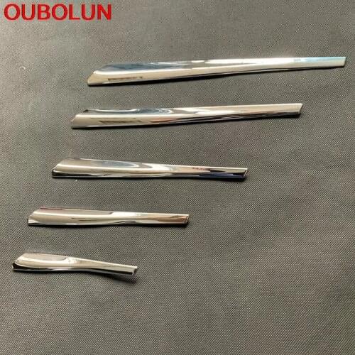 OUBOLUN For Toyota Voxy Noah R80 2014 2015 2016 2017 2018 ABS Chrome Exterior Front Foglight Fog Lamp Cover Trims Car Styling