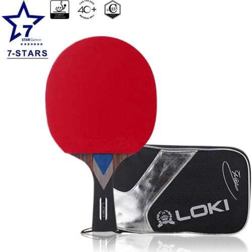 LOKI WRB Carbon 7 Stars Table Tennis Racket Ping Pong Bat With ITTF Professional GTX Rubber Tabletennis Pingpong Accessories