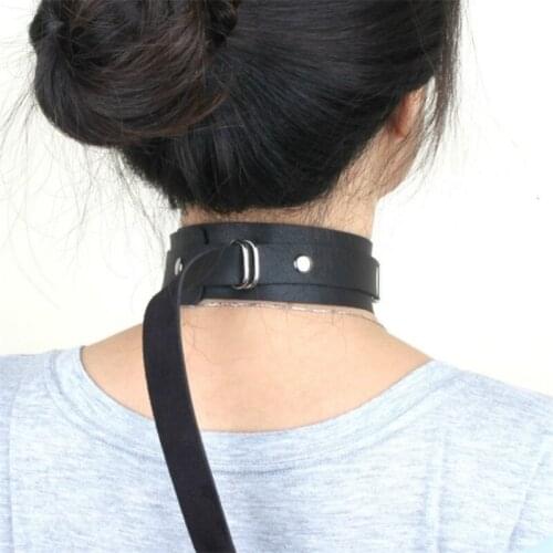 Adjustable Genuine Leather Collar Bdsm Submissive Fetish Neck Belt Slave Restraints Sex Toys For Couples Exotic Accessories