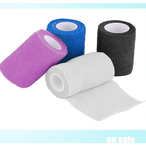 4.6m Self Adhesive Elastic Bandage Colorful Sports Wrap Tape For Finger Joint Knee Sports Safety First Aid Kit Pet Tape