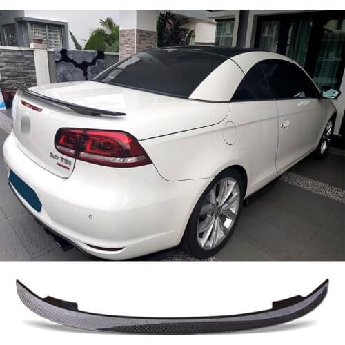 Trunk Spoiler For Volkswagen EOS 2008 - 2015 Type MT Carbon Surface Car Rear Trunk Wing ABS material Refit Accessories