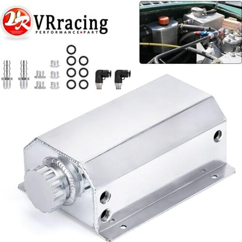 Universal 2 Litre Aluminum Oil Catch Can Reservoir Tank With Drain Plug Breather Oil Tank Fuel Tank 2000ml