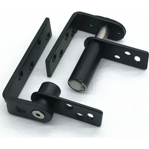Inside And Outside Free Double Open Door Hinges Black Toilet Invisible Door Axis Hinge