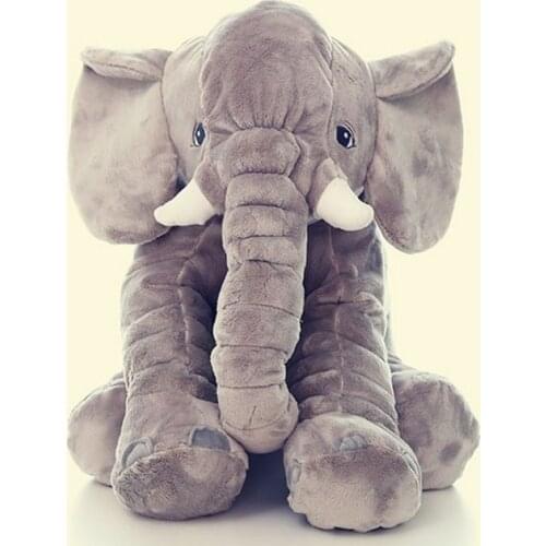 [Funny] 60CM Giant Elephant Plush Toy soft Skin Infant Stuffed Animal Doll Kids Sleeping pillow cover (without stuff) Baby Toy