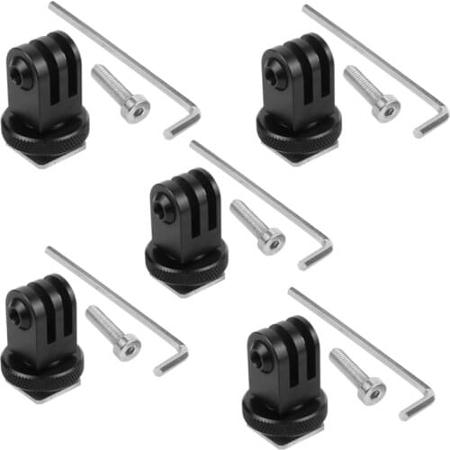 5Pcs Aluminum Alloy Mini Monopod Tripod Holder Case Mount Adapter With Cold Shoe for GoPro Hero 9 8 7 6 5 4 camera Accessories