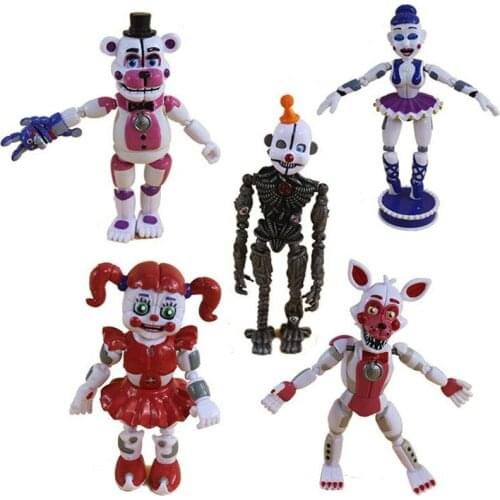 5 Pcs/Set Cute Anime Figure Five Night At Freddy Action Figure Fnaf Girls Bonnie Bear Foxy Pvc Model Freddy Toys Children Gifts