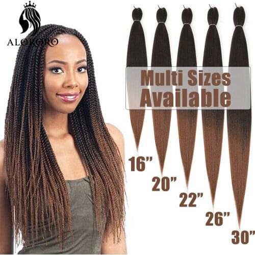 Alororo Mixed Color Braiding Hair Braids Extensions Afro Low Temperature Fiber Synthetic Hair for Braids Multi Sizes Available