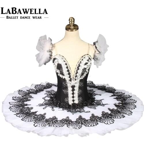 Women Pancake Performance Ballet Tutu BT9052A Adult Professional Ballet Tutu Black White Nutcracker Ballerina Costume