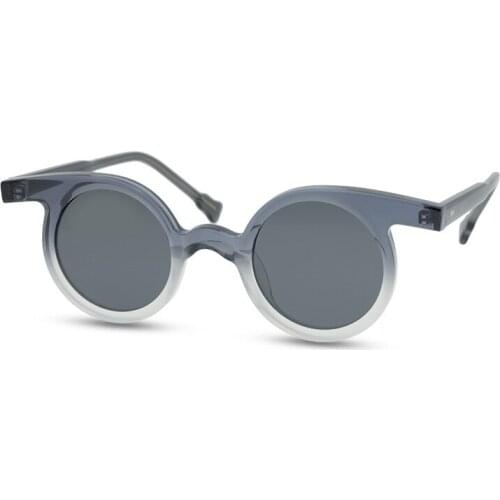 Belight Optical Thailand Style Women Men UV400 Protection Round Shape Vintage Retro Acetate Sunglasses with Case Oculos 9512