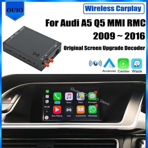 Wireless Android AUTO Apple carplay interface For Audi A5 Q5 MMI RMC 2009 ~ 2016 Rear camera Adapter Carlief