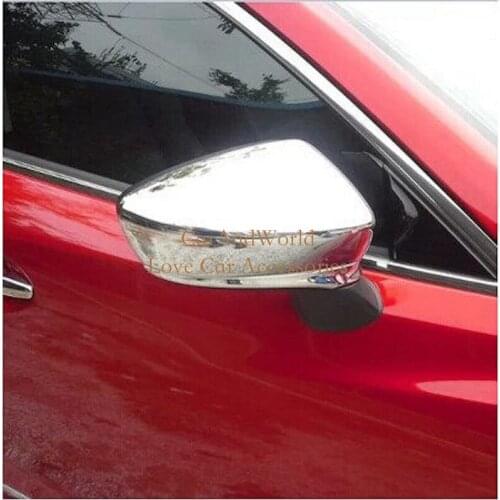 Side Door Wing Mirror Cover Rear View Mirrors Protector Trim For Mazda 3 M3 2014 2015 2016 ABS Chrome Car-Covers Accessories