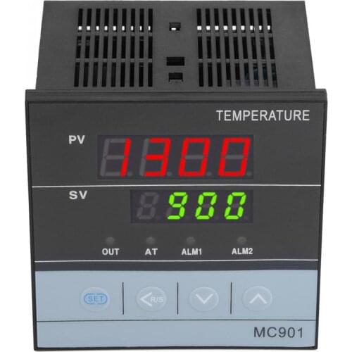 Digital Temperature Controller PID Temperature Controller K Type PT100 Sensor Input Relay SSR Output Temperature Sensor MC901