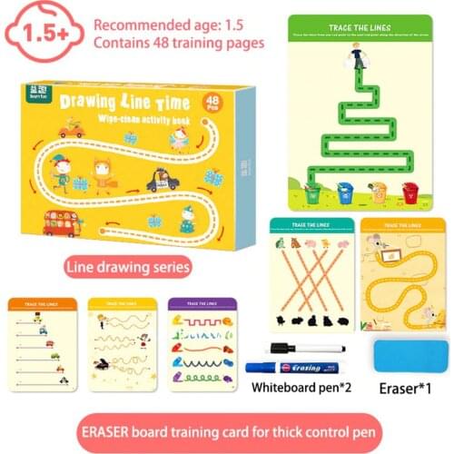 Montessori Children Toys Drawing Tablet DIY Color Shape Math Match Game Book Drawing Set Learning Educational Toys For Children