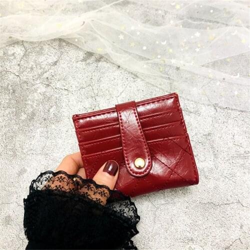 Fashion 1pc Card Holder Retro Women Girls Coin Purse Men Business Wallet Pu Id Credit Multi-card Case Stduents Moeny Bag Clips