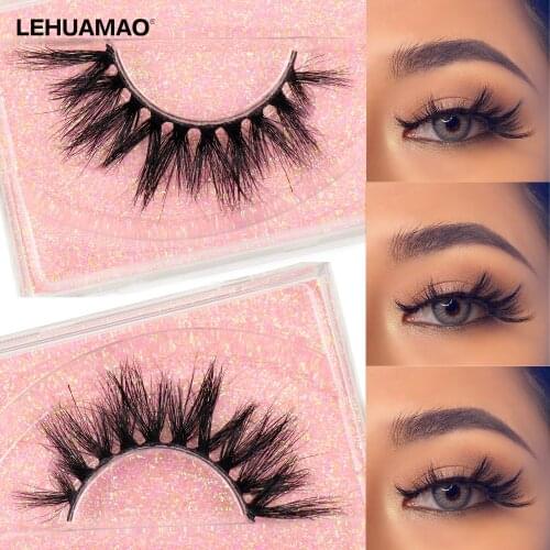 LEHUAMAO Mink Eyelashes 3D False Eyelashes Makeup Lashes Natural Fluffy Eyelash Maquiagem Cilios Volume Soft Eyelash Extension