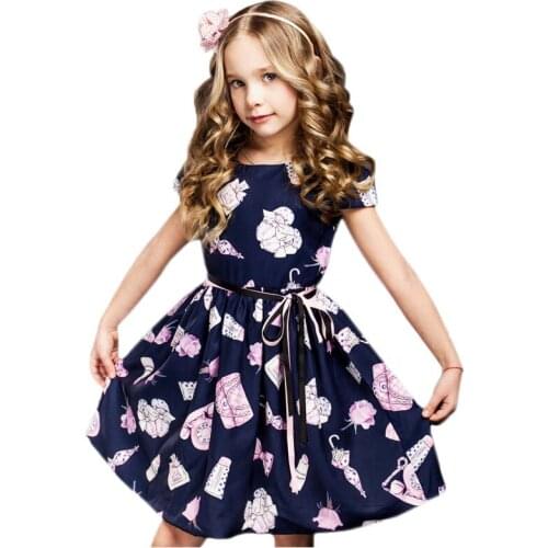 Girls Summer Dress 2021 New Brand Baby Girl Princess Dress Children Fashion Clothes Robe Kids Casual Dresses for Girls 2-8 Year