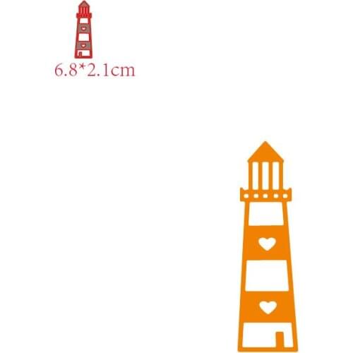 MISS VINATE metal cutting dies cut die mold Heart lighthouse scene Scrapbook paper craft knife mould blade punch stencils die