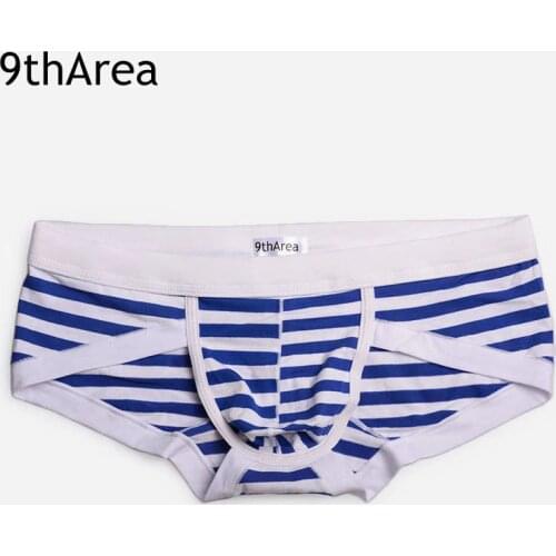 9thArea male underwear mens briefs stripe Youthful vitality Style Cotton fabric Mens underwear Sexy men underpants intimo uomo