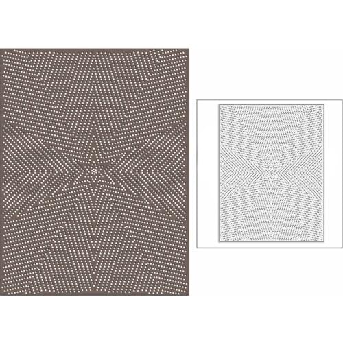 New 2021 Spotty Star Snowflake Panel Metal Cutting Dies for DIY Scrapbooking and Card Making Background Embossing Craft No Stamp