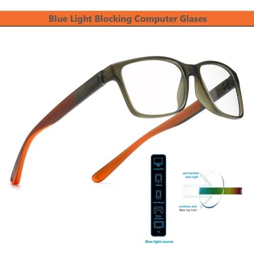 Anti Blue Light Computer Glasses Men Women Spectacle Frame Gaming Eyewear UV400 Radiation-Resistant Transparent Clear Glasses