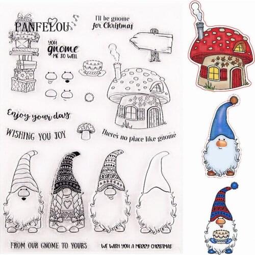 PANFELOU 15.5*21.5 Easter elf Transparent Silicone Rubber Clear Stamps Scrapbooking/DIY Easter Happy New Year wedding card