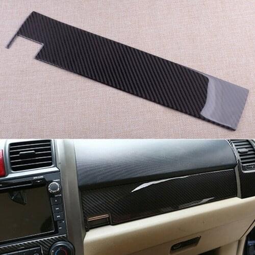 Copilot Dashboard Panel Cover Trim Carbon Fiber Black Fit for Honda CR-V CRV 2007 2008 2009 2010 2011 Left Hand Drive Only