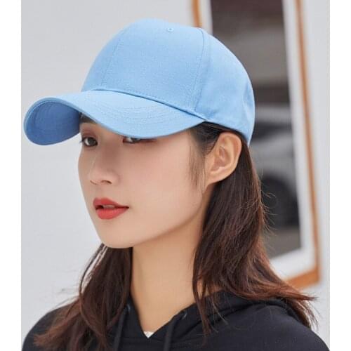 Hot Popular ~Spring Summer Running Casual Solid Color Cap Male Female Korean Version Outdoor Sunscreen Sunshade Bending Cap