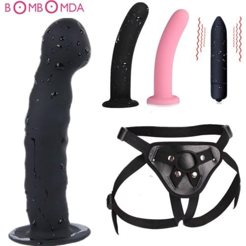 Wearable Dildo with Adjustable Belt Vibrator 10 Speeds Anal plug Dildo Pants Intimate Goods Sex Toys For Woman Lesbian Couples