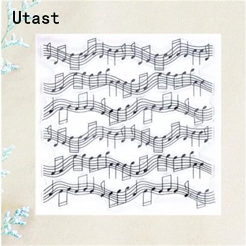 Music Score Background Clear Silicone Stamps /Transparent Rubber Stamp for DIY Scrapbooking /Photo Album Decorative Craft Making