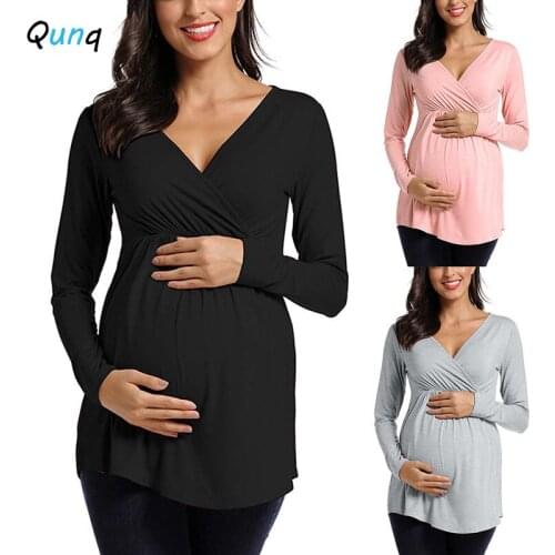 Футболки с длинным рукавом для беременных Qunque/群鹊 China At AliExpress