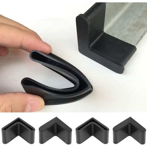 6 Sizes Rubber Cover L-shaped Triangle Angle Iron End Cap Socks Anti Scratch Shelf Table Chair Feet Leg pad Floor Protector