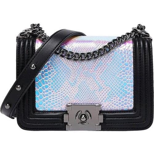 Genuine Leather Women Luxury Designer Handbags 2021 Shoppers Wallets Fashion Bright Ostrich Pattern Chain Cowhide Messenger Bags