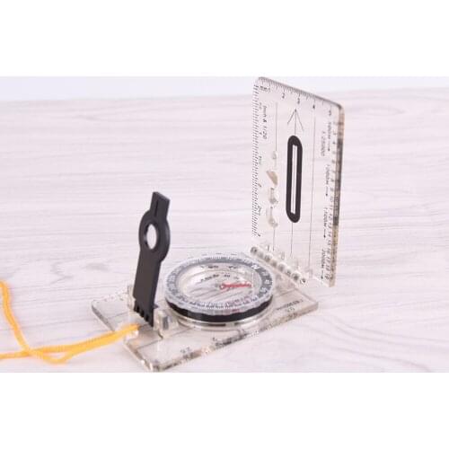 Folding Compass Outdoor Hiking Camping Baseplate Compass Travel Baseplate Ruler Compass Map Ruler