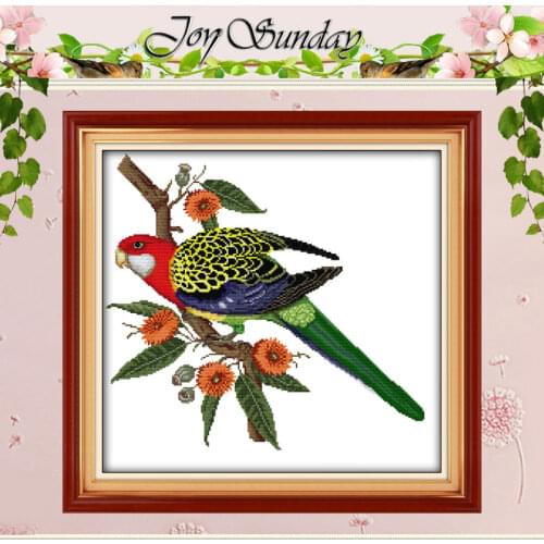 Parrot Patterns Counted Cross Stitch 11CT Printed 14CT Cross Stitch Set Wholesale Animal Cross-stitch Kits Embroidery Needlework