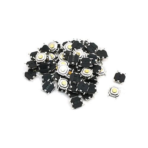 100 x SMD SMT 4-Terminal Momentary Round Push Button Tactile Switch 5x5x1.5mm