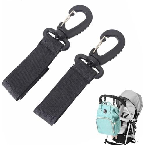 2pcs Baby Strollers Shopping Bag Clip Stroller Sturdy Stroller Accessory Hooks Wheelchair Stroller Pram Bag Hook Accessories