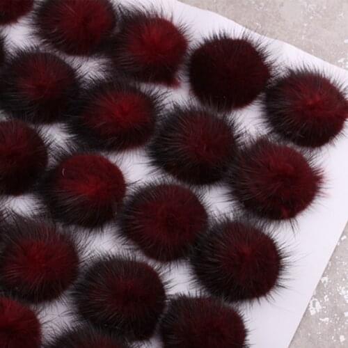 5pcs DIY 5cm Mink Pompoms Fur balls for Sewing On knitted beanies keychain and scarves shoes Hats fur pom pom DIY Accessories