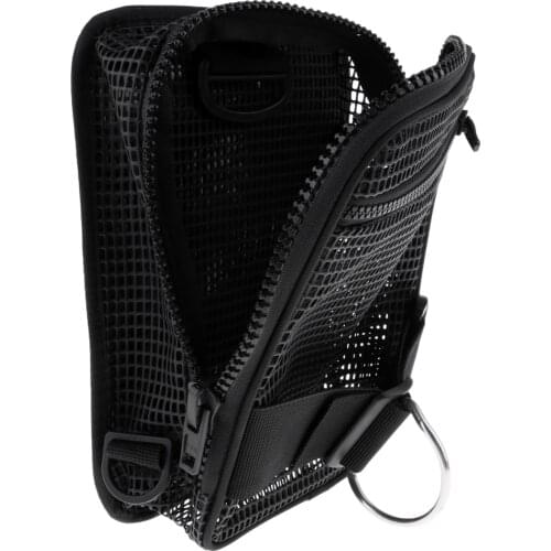 MagiDeal Large Mesh Gear Bag Holder Storage Pouch & D Ring for Underwater Scuba Diving SMB Surface Marker Buoy BCD Equipment