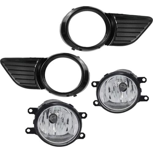 Car Fog Lights Lamps Replacement for Toyota Sienna 2011- Front Bumper Fog Lamp Frame Cover Kit,5212808030,5212708030