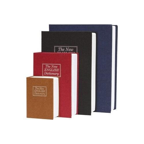 Creative Dictionary Safe Box Home/Car Metal Storage Box Case Jewelry Storage Locker Secret Savings Box with Key S