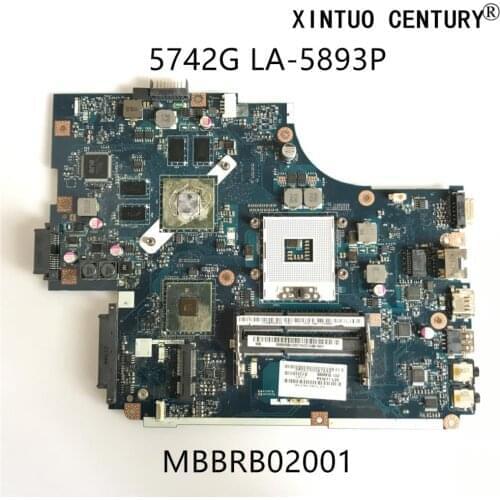 MBBRB02001 For Acer Aspire 5742 5742G Laptop Motherboard LA-5893P LA-5894P NEW71 DDR3 HM55 With GT540M/1GB 100% tested working