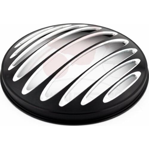 Motorcycle Full Black / Silver CNC Aluminum Metal Round Headlight Grill Cover For Harley Electra Glide Sportster XL 883 1200