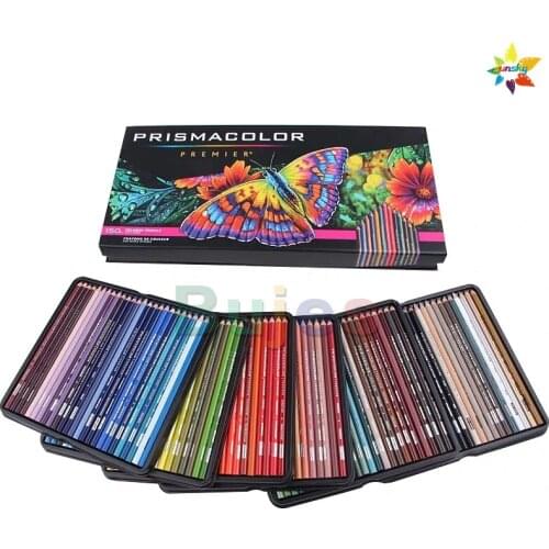 12 24 36 48 72 132 150 Count Sanford prismacolor Premier oily Color pencil sanford sketch soft Pencil art School Supplies tin